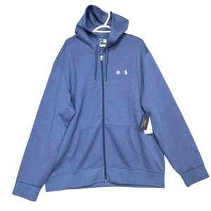 Polo Ralph Lauren Men's XXL Full Zip Hoodie Blue Heather Classic Fit Pockets NWT